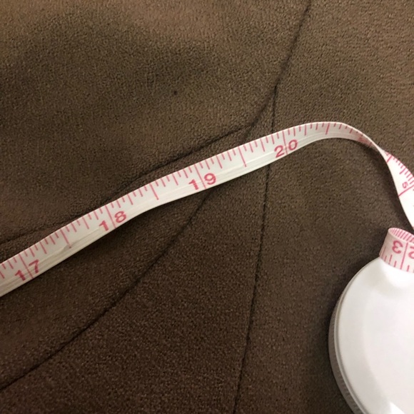 Vintage Double Breasted 100% Wool Embellished Brown Suit Jacket size 10 *FLAW - Picture 9 of 10